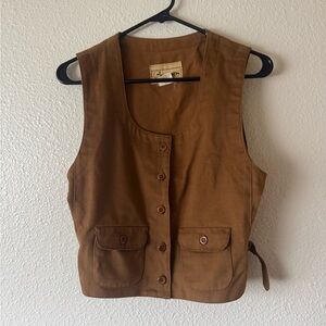 Brown Button-Up Vest